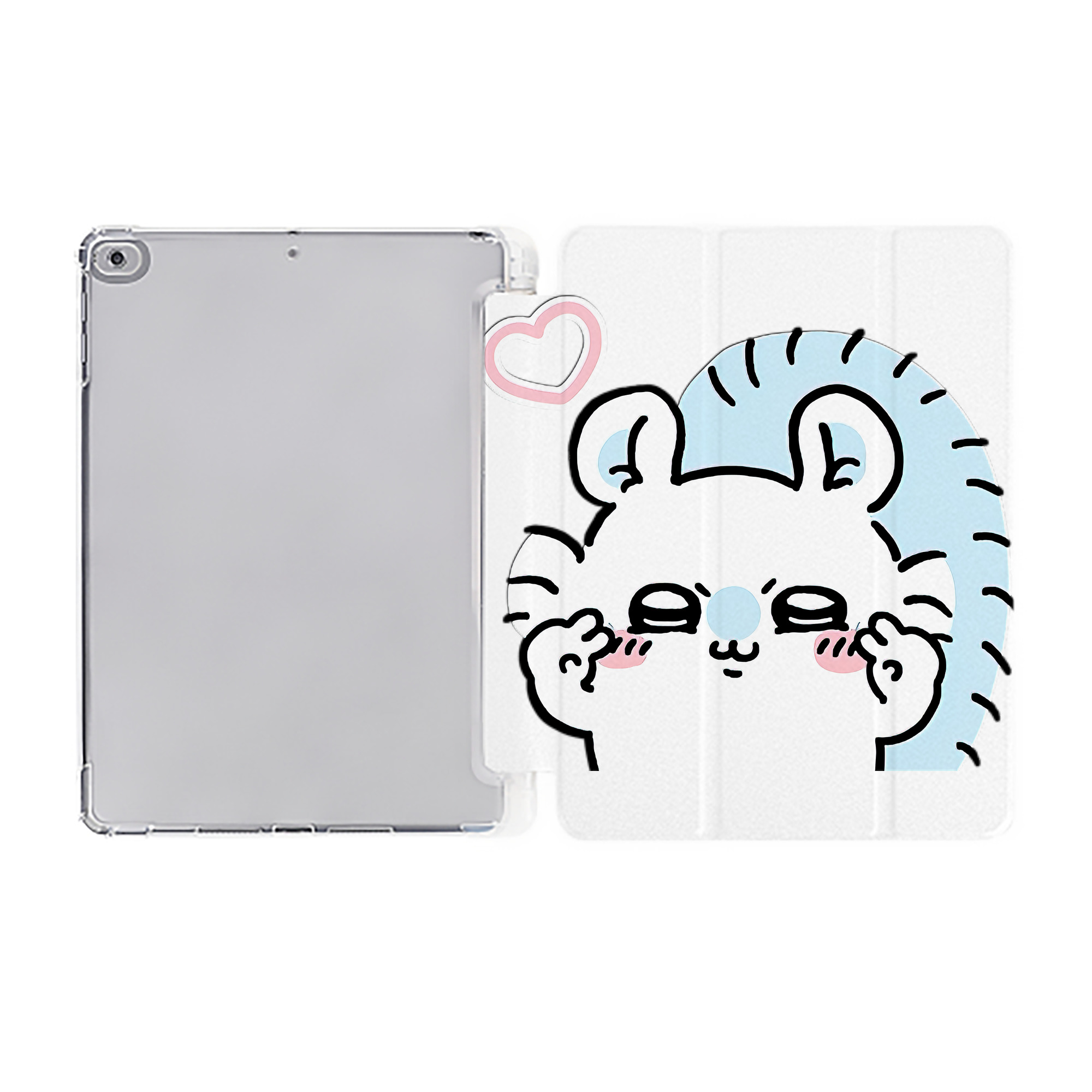 （画像用） ちいかわ モモンガ Chii-kawa Momonga IPad ケース ペン収納付き 三つ折りスタンド PUレザー×シリコン 対応機種9.5/10.5/10.9インチ